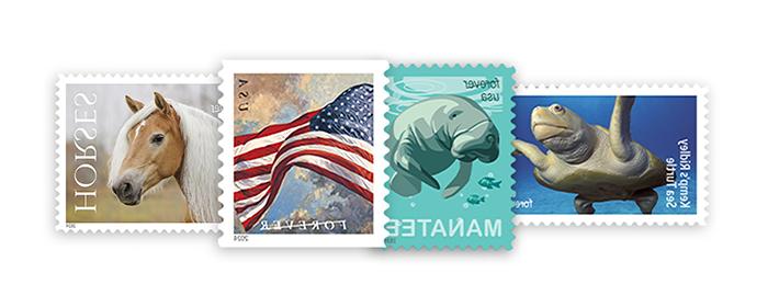 永久邮票可从邮政商店.